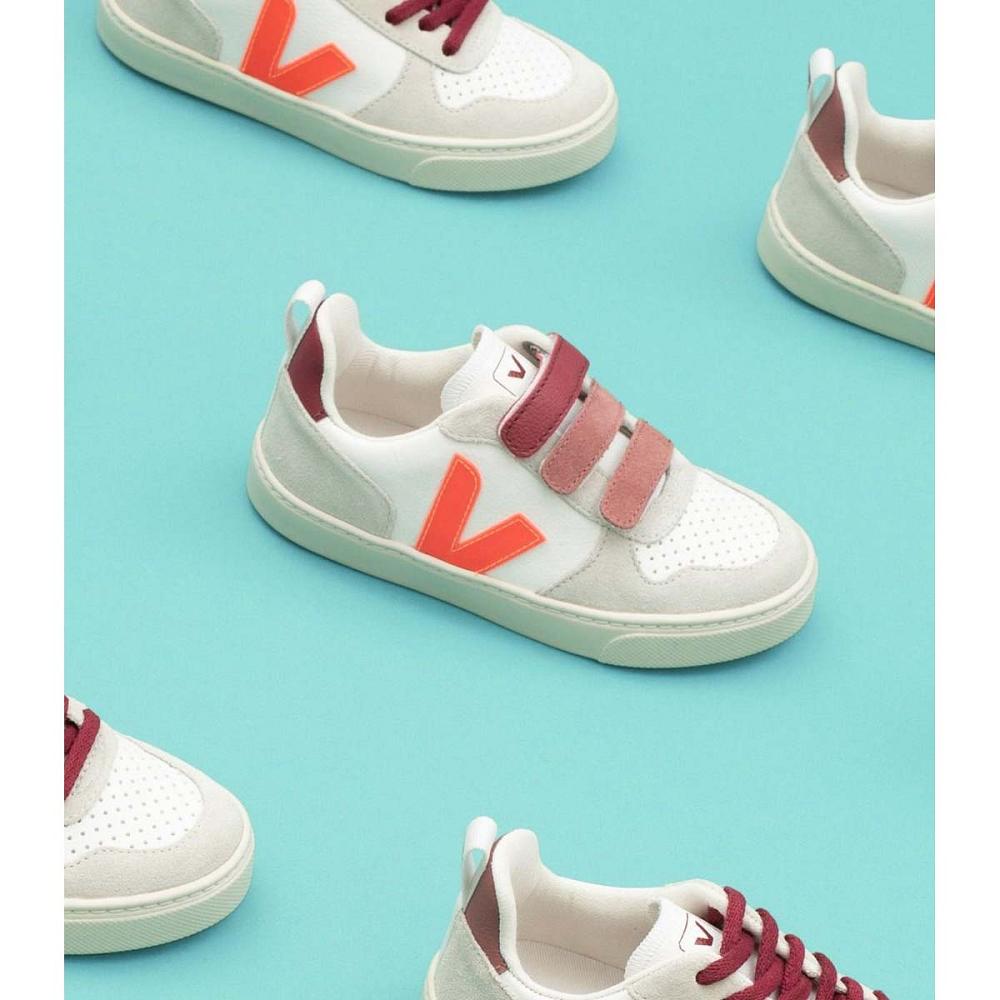 Veja V-10 X BONTON Sneakers Kinderen White/Orange | BE 842EBC